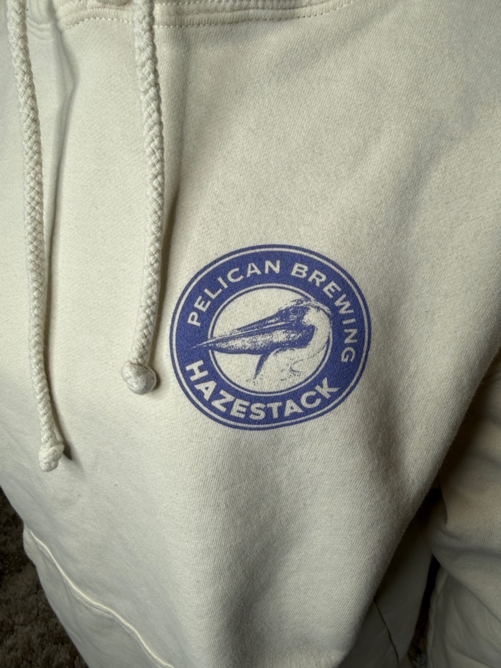 Cream Pullover Hoodie - Women's Sweatshirt - Picture 2 of 7